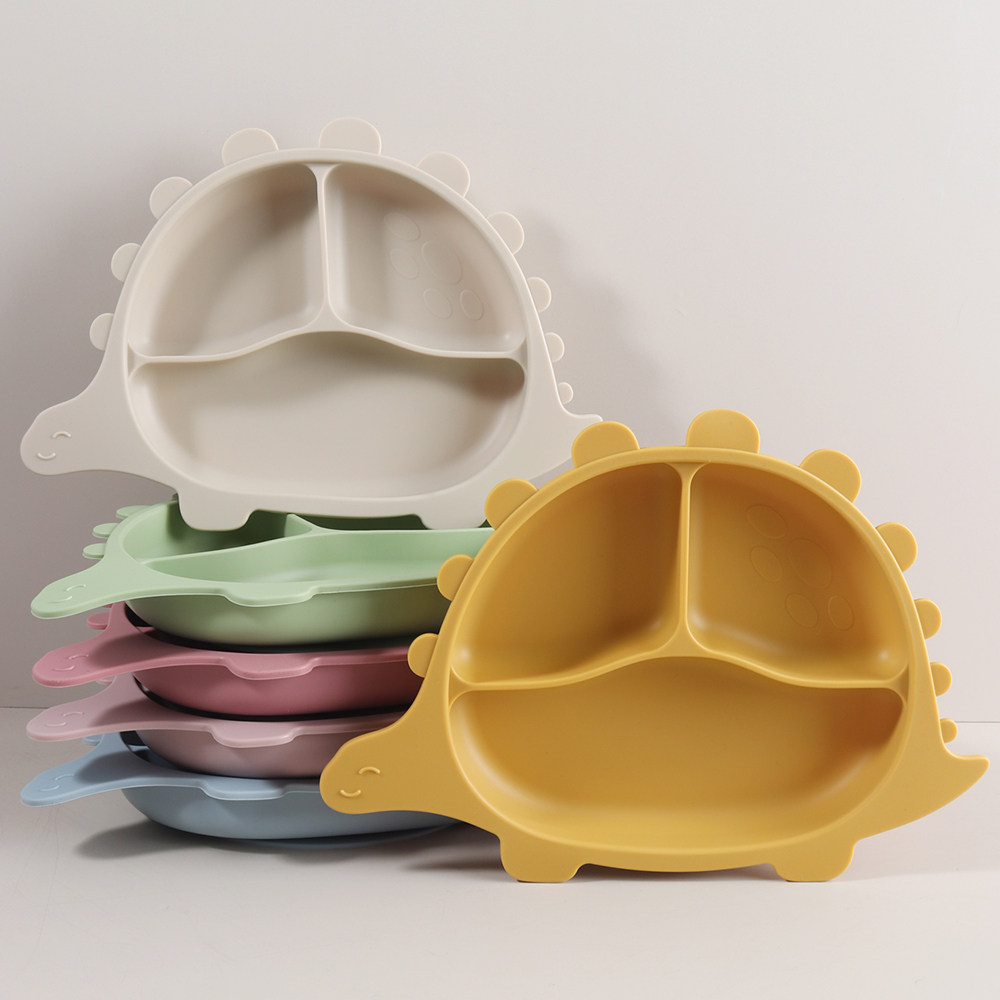 Baby Led Weaning Set - Silicone Suction Plate for Babies， Divider