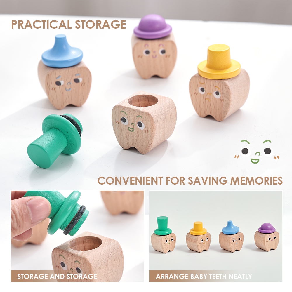 4pc Set Baby Tooth Wooden Box  - огляд і ціна Baby Products Gift Set