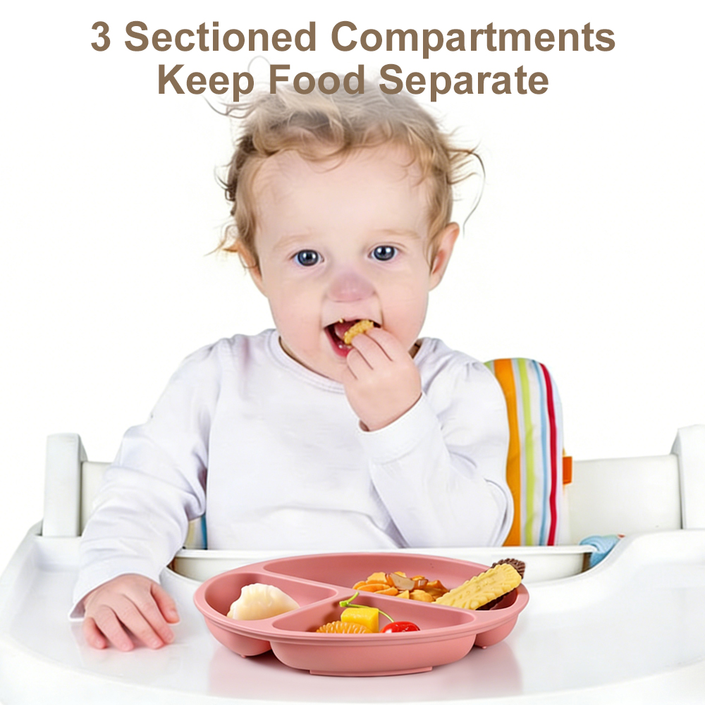1 Pack Toddler Plate, Divided  - огляд і ціна Baby Led Weaning Set