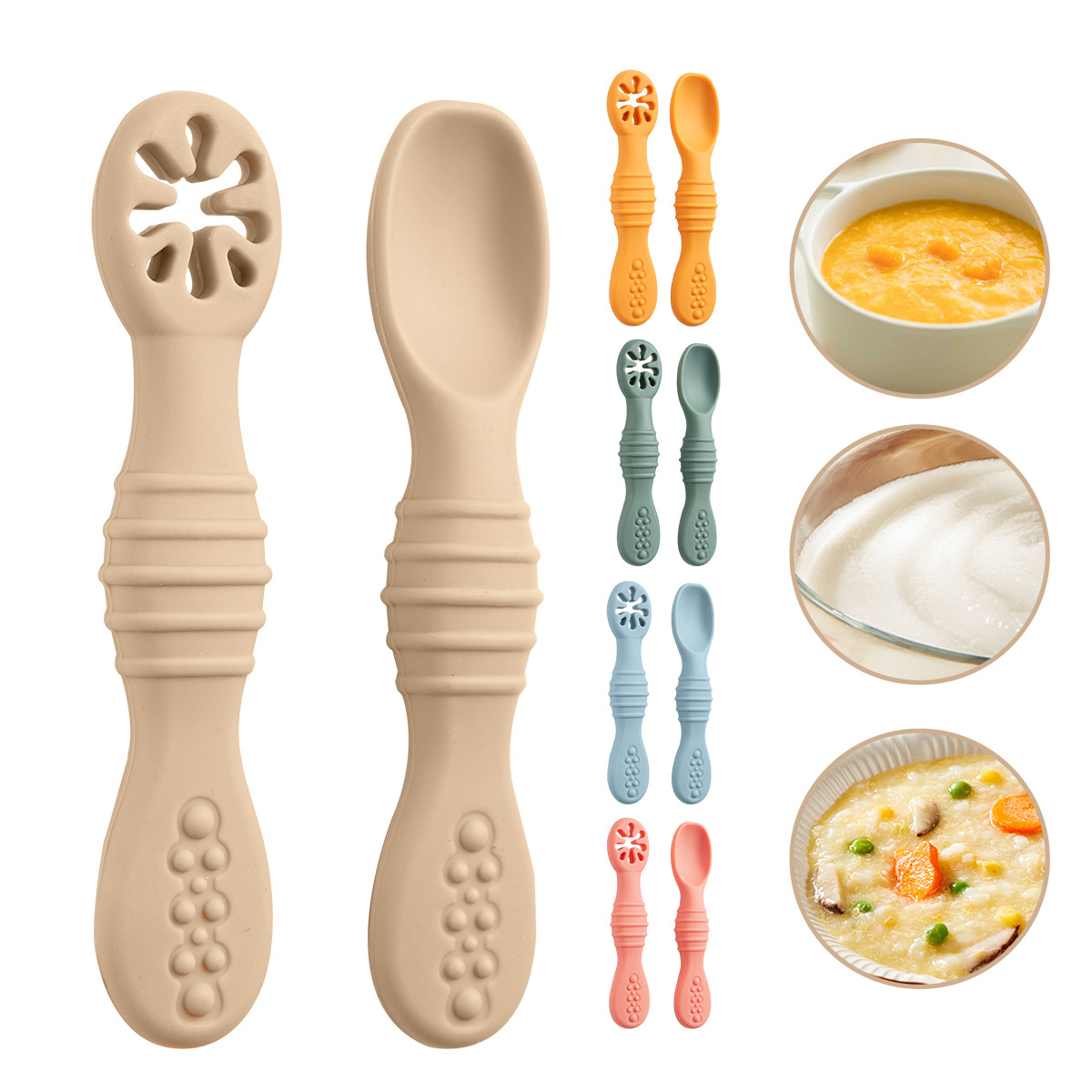 2PCS/Set Silicone Baby Spoons  - огляд і ціна Baby Led Weaning Set