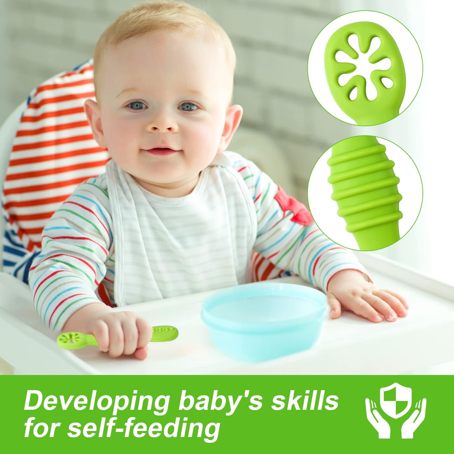 2PCS/Set Silicone Baby Spoons  - огляд і ціна Baby Led Weaning Set