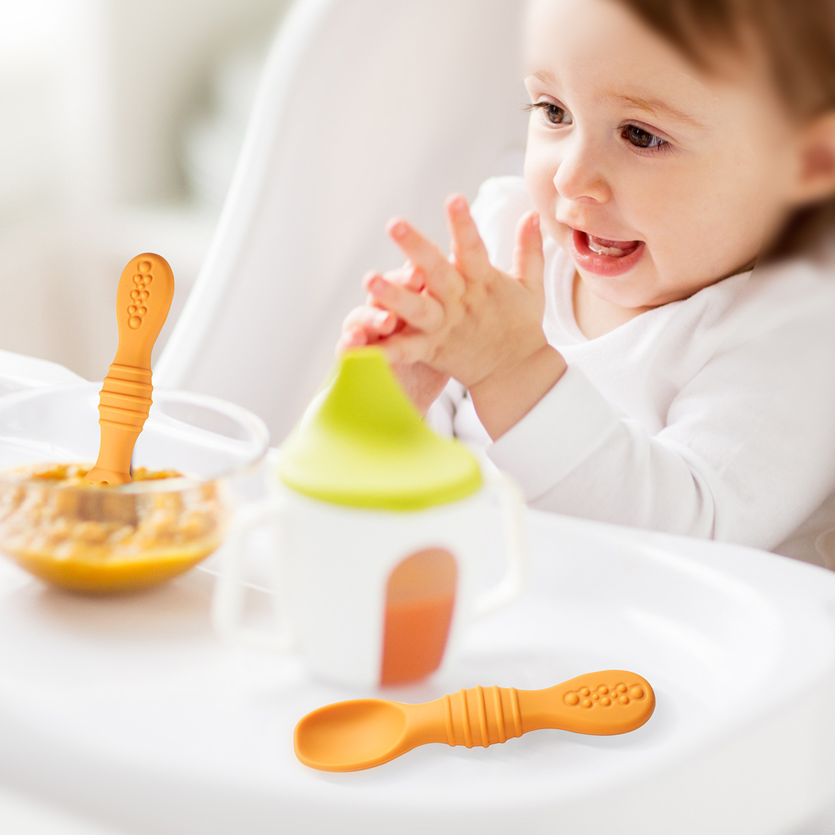 2PCS/Set Silicone Baby Spoons  - огляд і ціна Baby Led Weaning Set