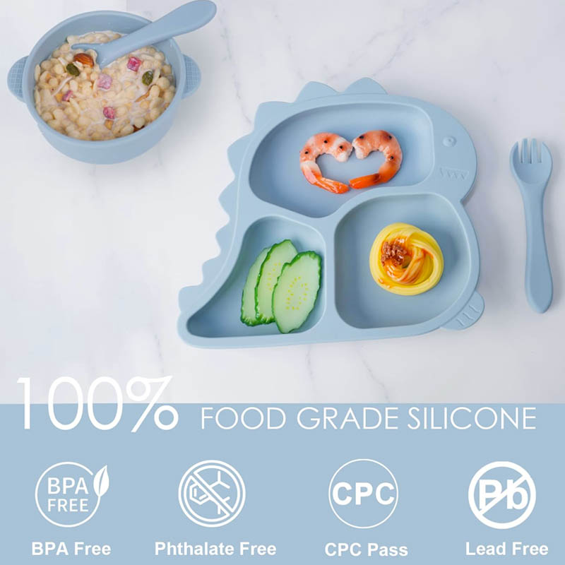 Baby Silicone Tableware Dinosa - огляд і ціна Baby Led Weaning Set