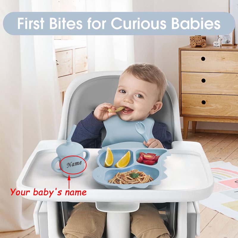 Baby Silicone Tableware Dinosa - огляд і ціна Baby Led Weaning Set